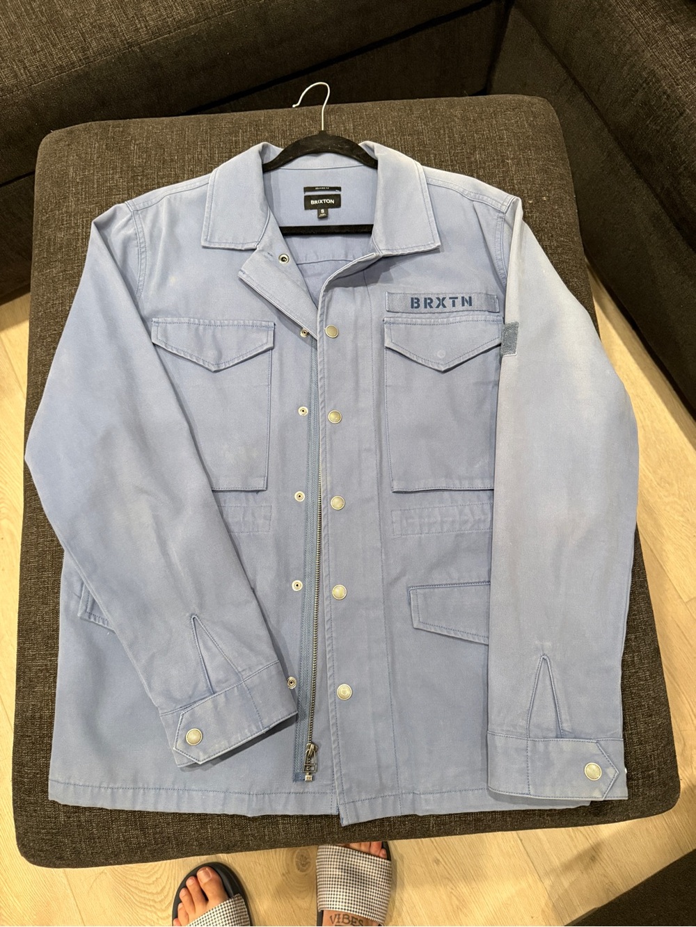 Brixton Pale Blue Military Field Jacket
